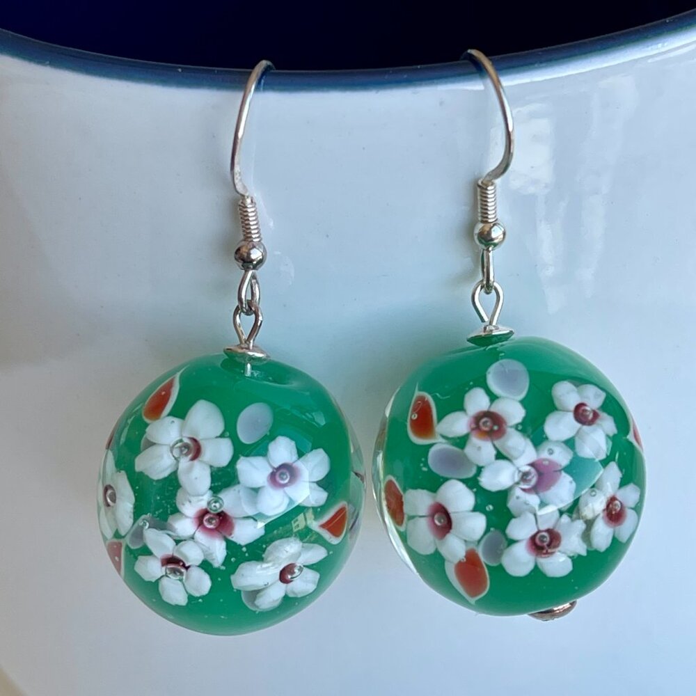 0.79” (20 mm) Large Handcrafted Italian Art Glass Earrings Collection | Master A